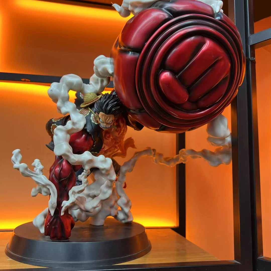 海贼定制四挡大拳蛇人路飞手办+底座+特效 模玩摆件福利高约26cm