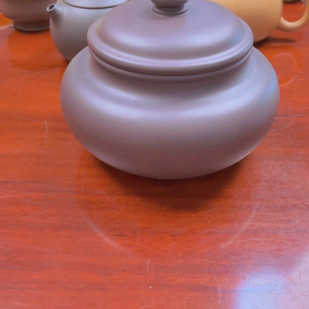 茶壶紫砂紫泥茶叶罐容量500毫升