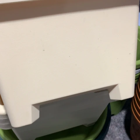 红陶4个米色球根无托方形