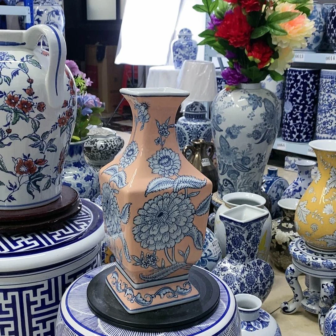 【闪购商品】摆件虾*四方鱼尾瓶瓷………………………………