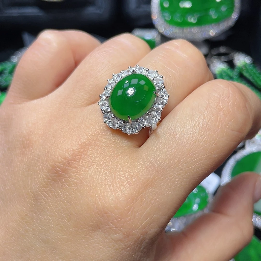 翡翠颈饰银S925镶嵌翡翠