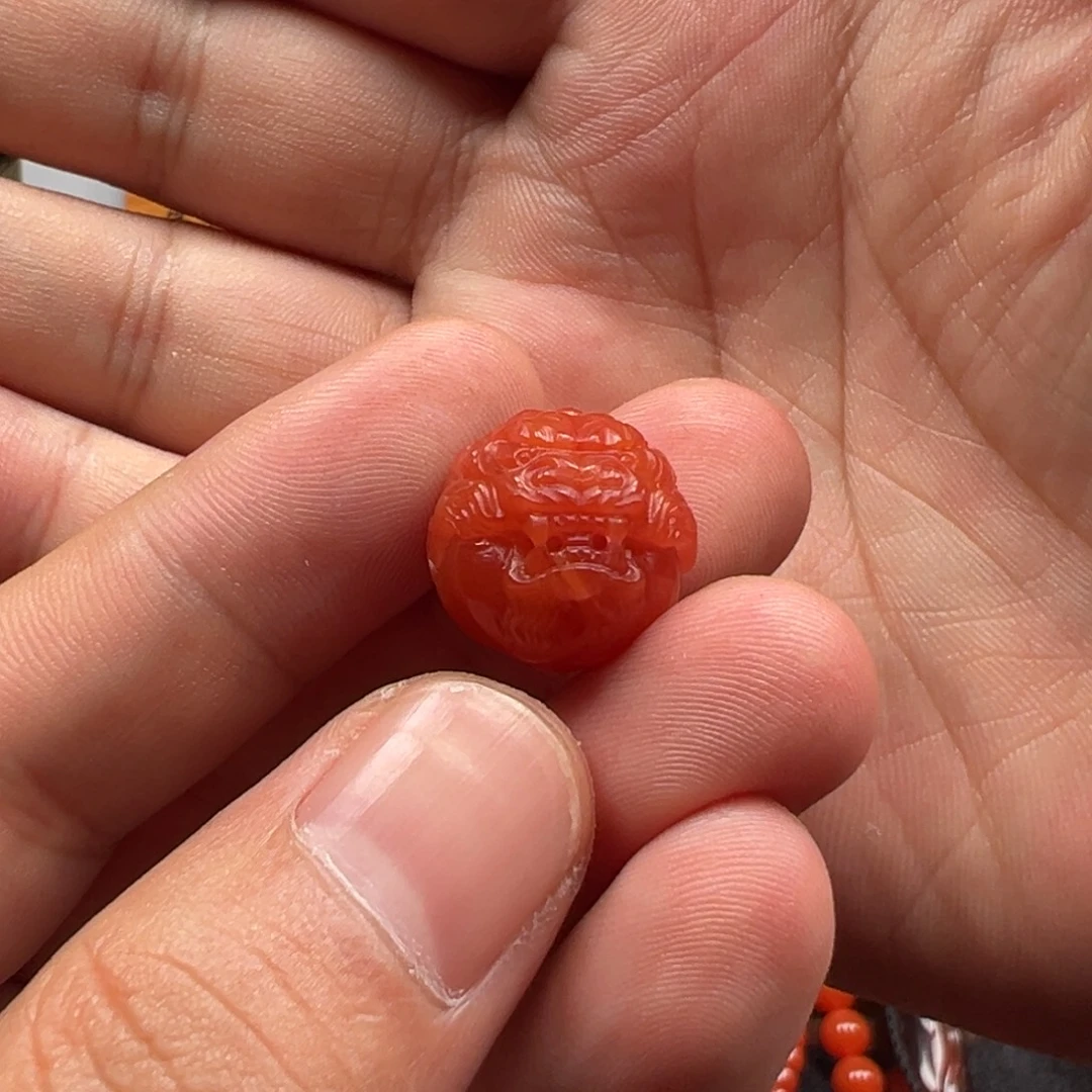 军***亮南红玛瑙未镶嵌大水沟龙珠 15.7m