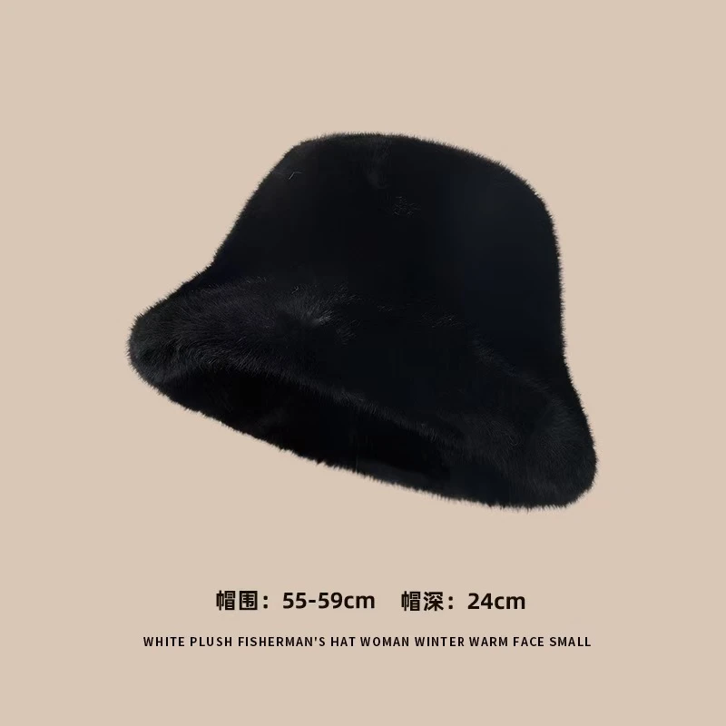 秋冬季渔夫帽女百搭高级感冬天保暖水桶帽女款时尚帽子