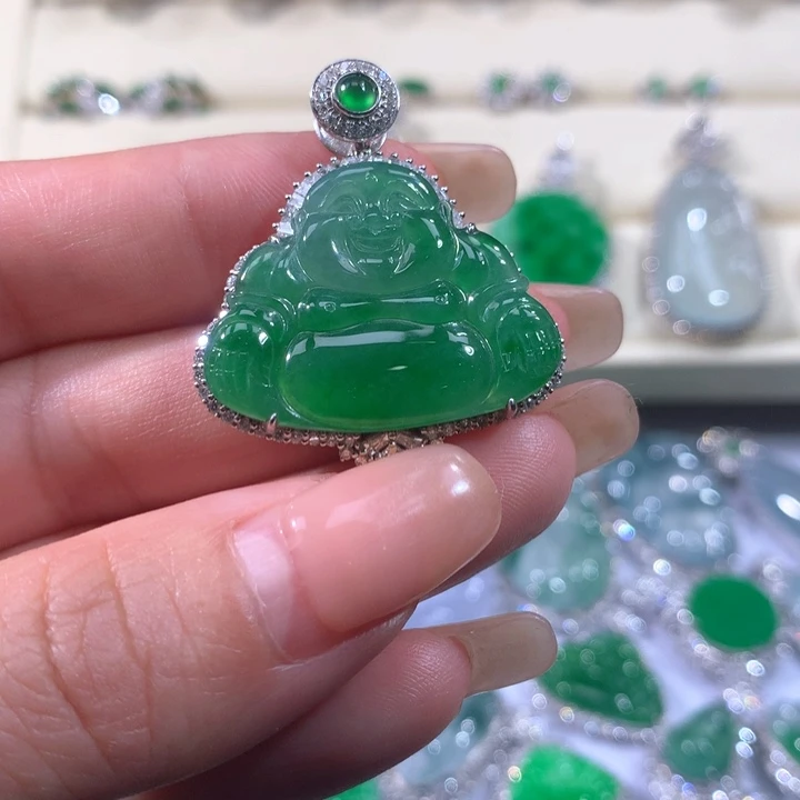 翡翠未镶嵌吊坠(不含链)
