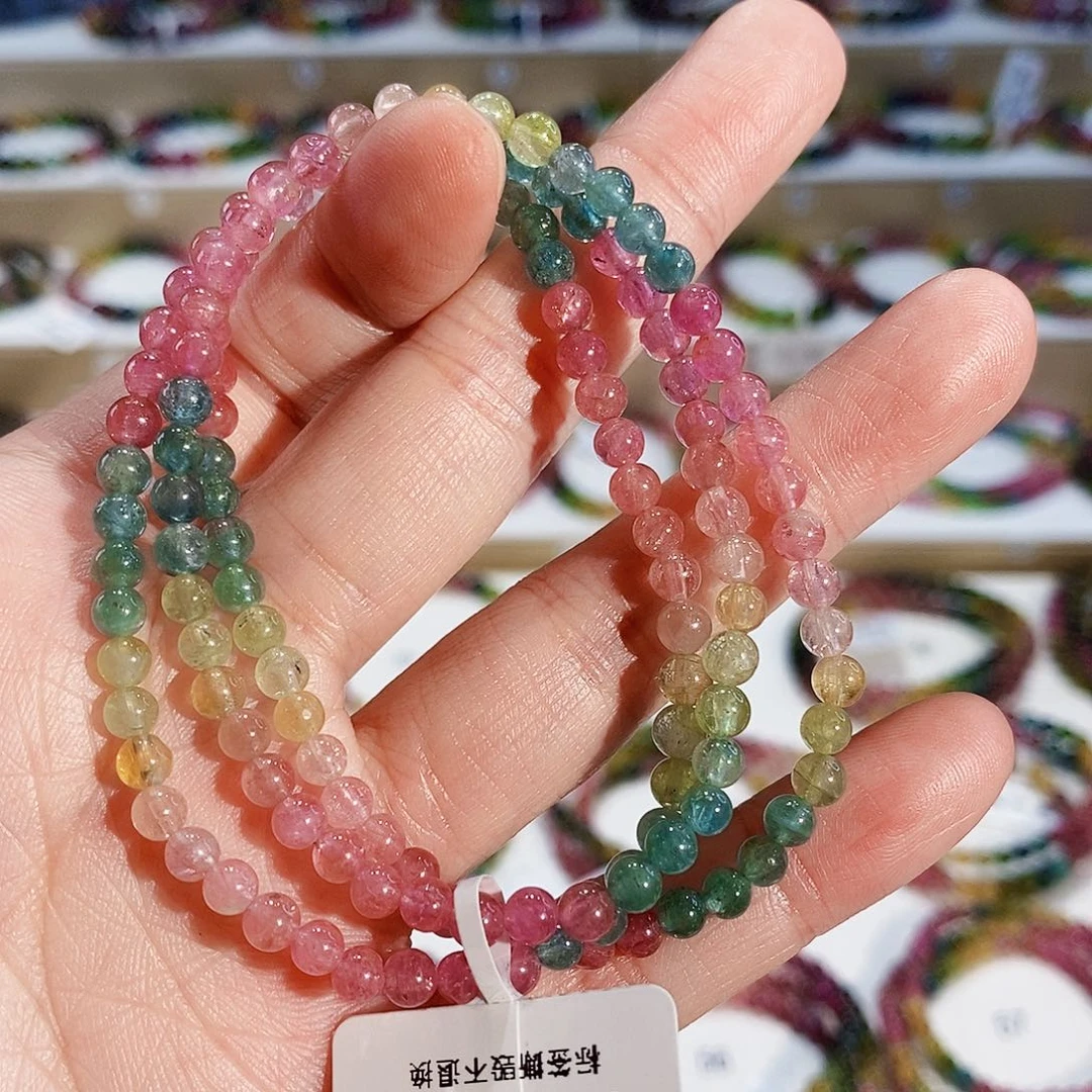 碧玺手链未镶嵌G2380三圈颜色微差