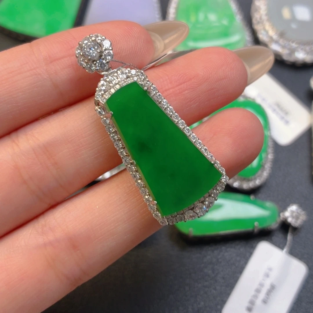 翡翠银S925镶嵌颈饰