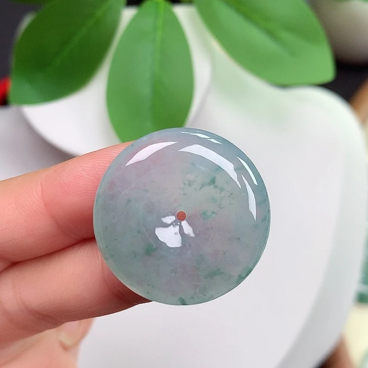 颈饰未镶嵌翡翠平安扣 26.8x5.8mm