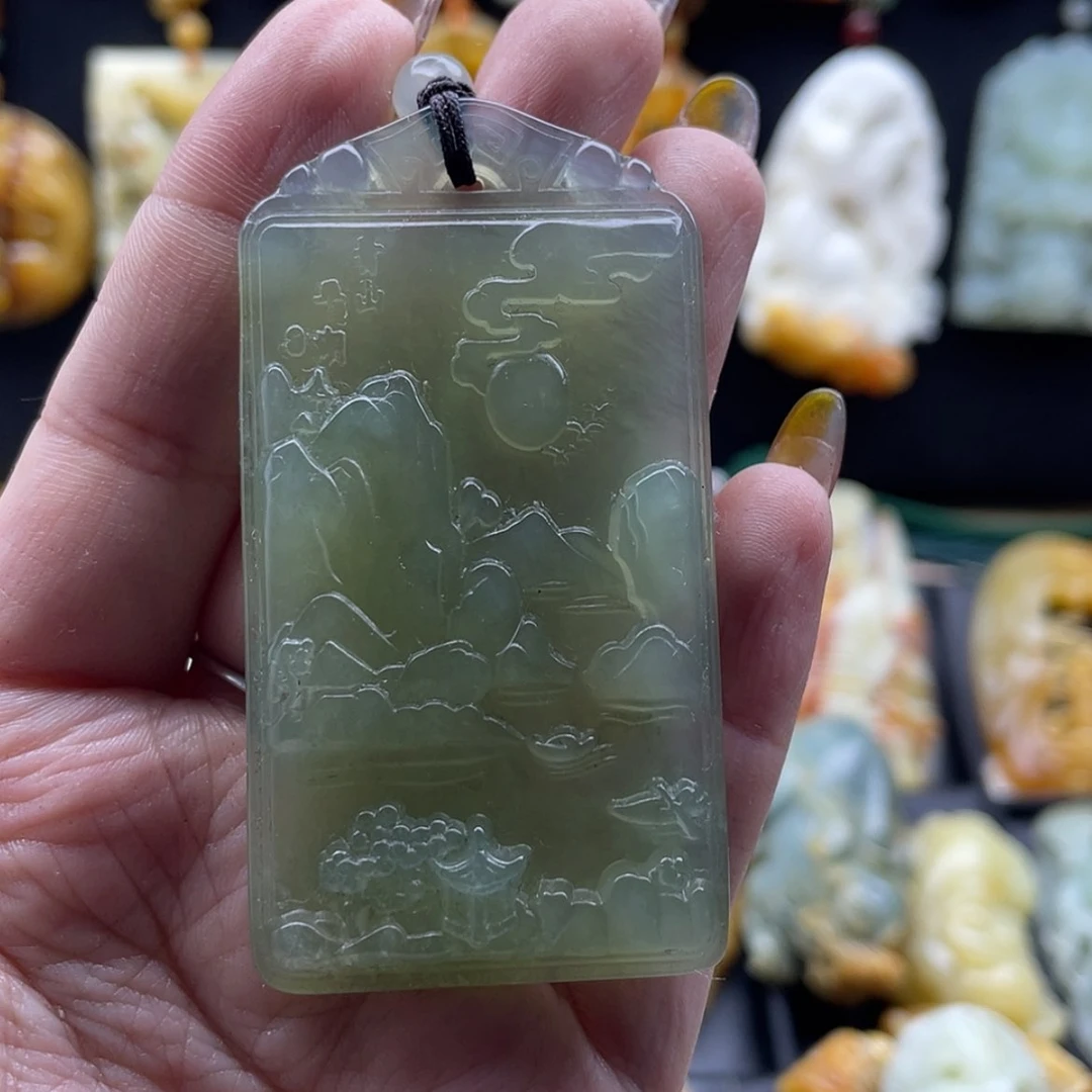 【闪购商品】蛇纹石玉吊坠(赠链)未镶嵌