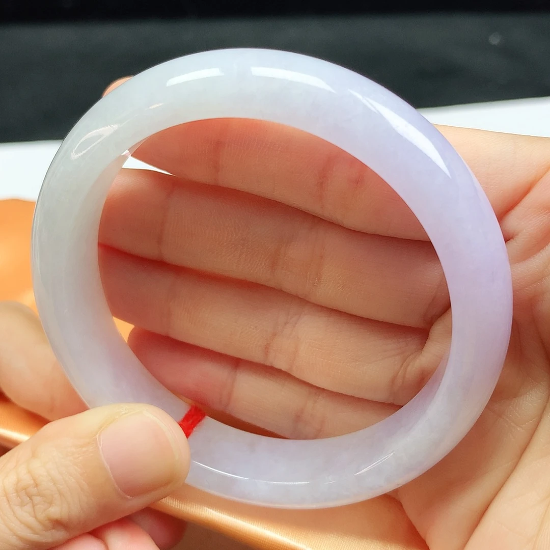 未镶嵌手镯翡翠58圈口冰粉紫318