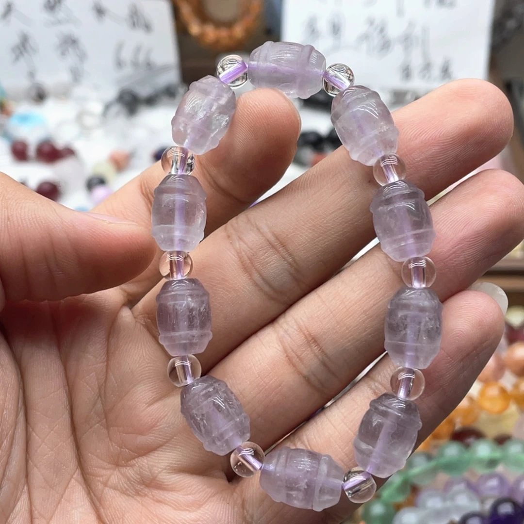 未镶嵌水晶手链萤石桶珠