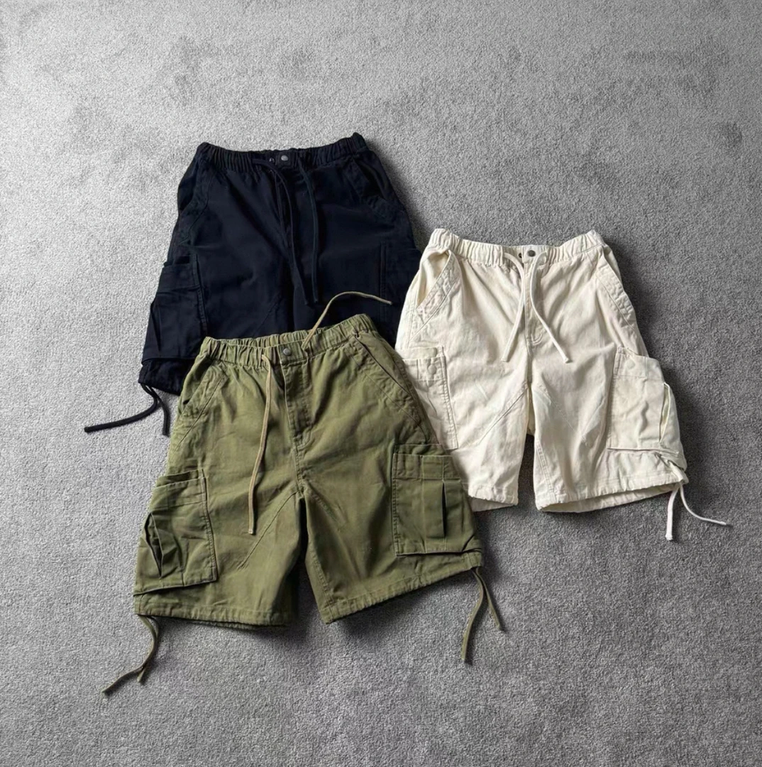 重磅洗水飘带工装短裤#0200