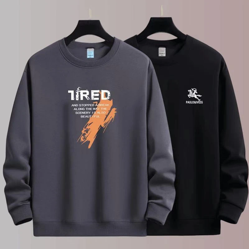 ABC男装尾货卫衣百搭宽松短袖秋季2025新款白色生衣服上衣