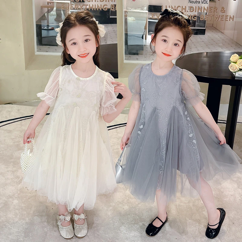 女童连衣裙夏装2025新款女宝宝公主裙子女小童夏季儿童蓬蓬纱裙