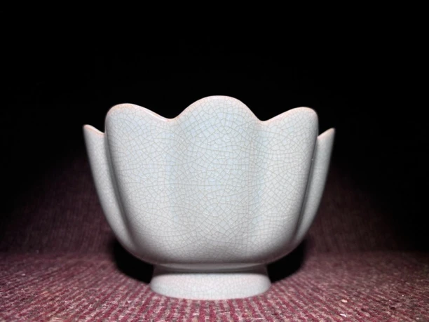 汝窑莲花洗天青色温酒器