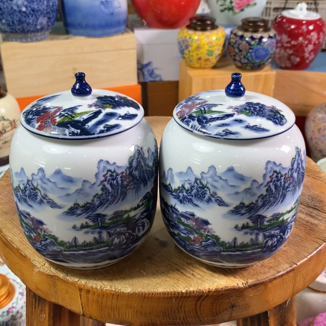 【闪购商品】瓷片陶瓷茶叶罐密封罐