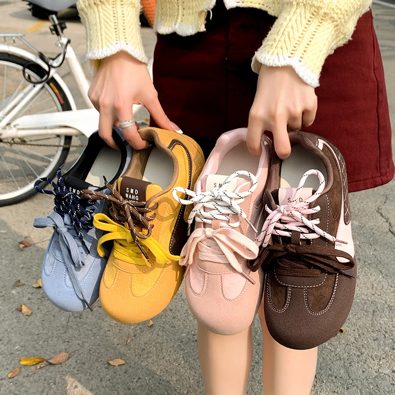 2025新款软底不累脚德训鞋女时尚百搭休闲运动女鞋复古小众韩版