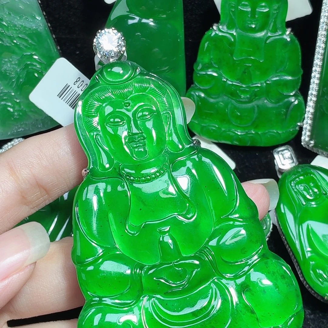 翡翠银S925镶嵌颈饰