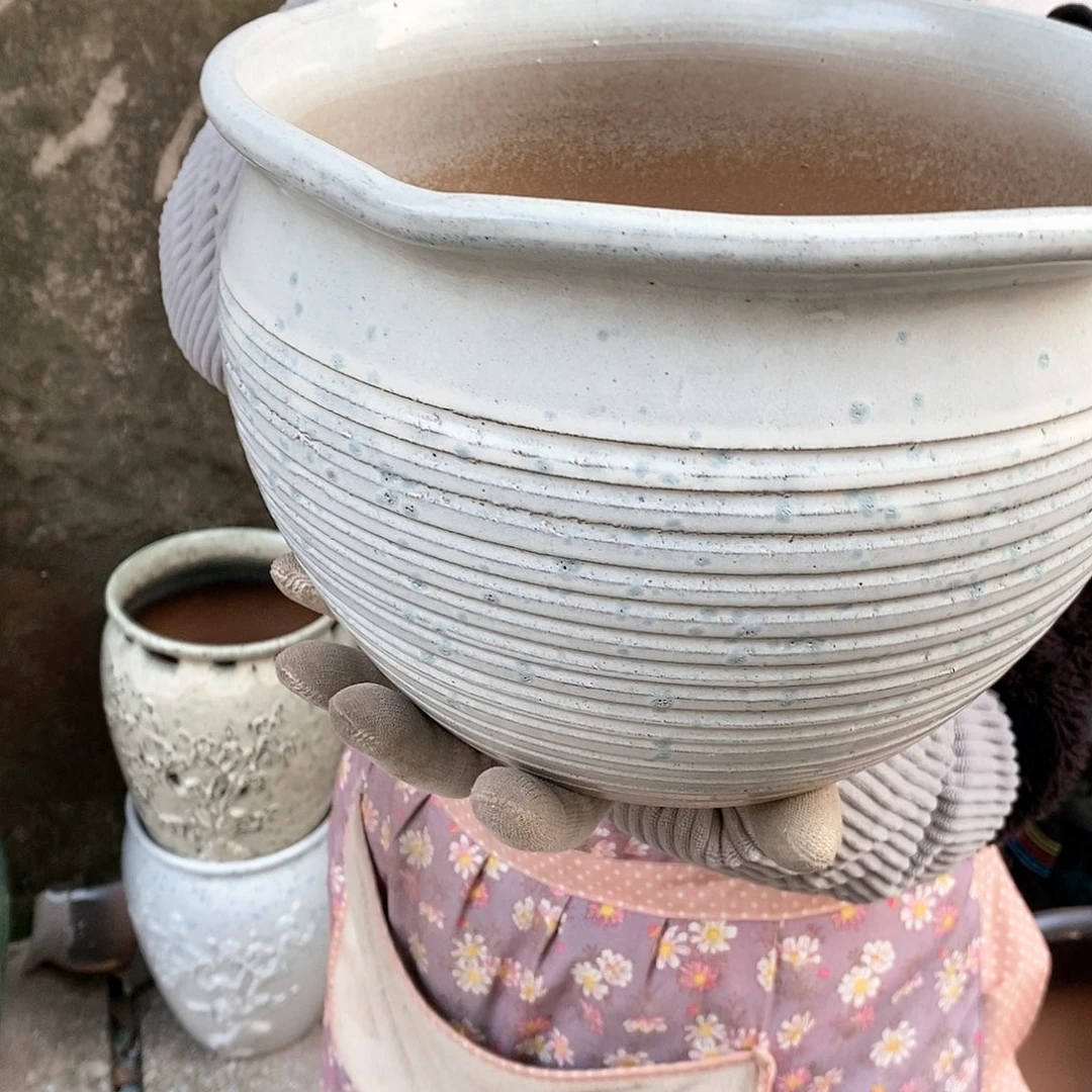紫砂花盆正品口25高18