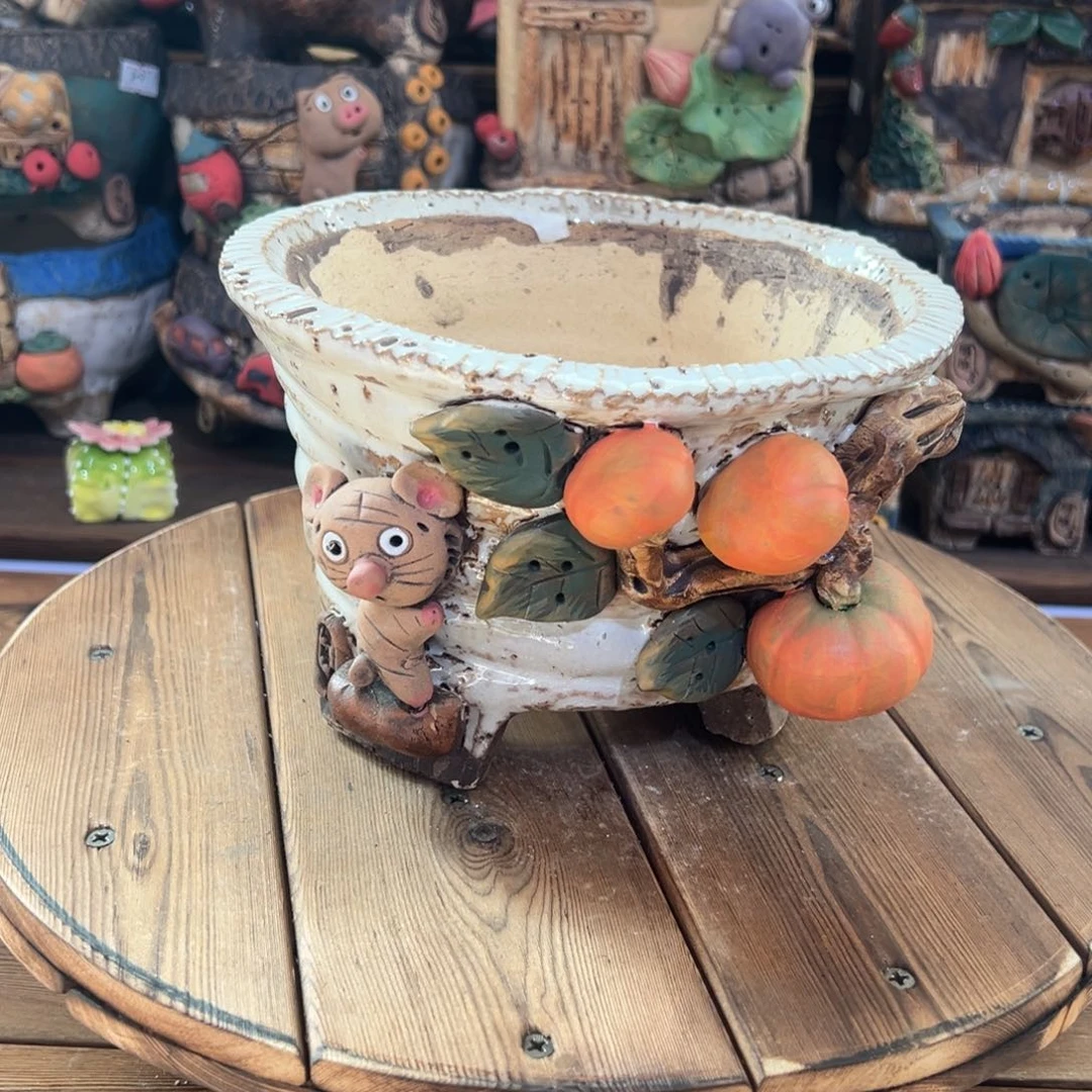 红陶嘻哈多肉花盆