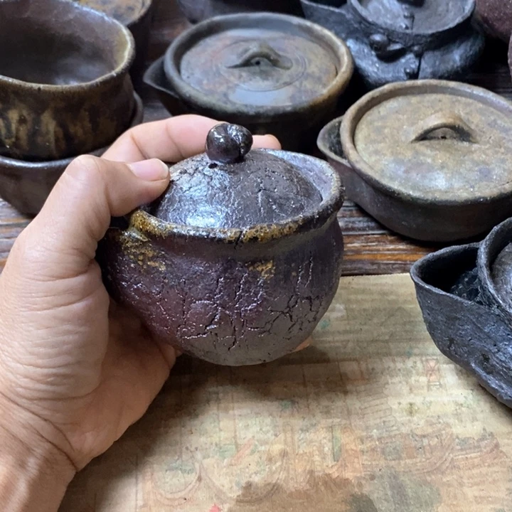 隐***全手捏柴烧宝瓶宝瓶