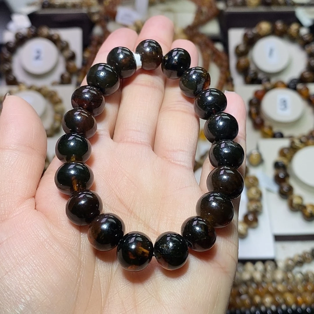 琥珀未镶嵌裸石血翳11放漏