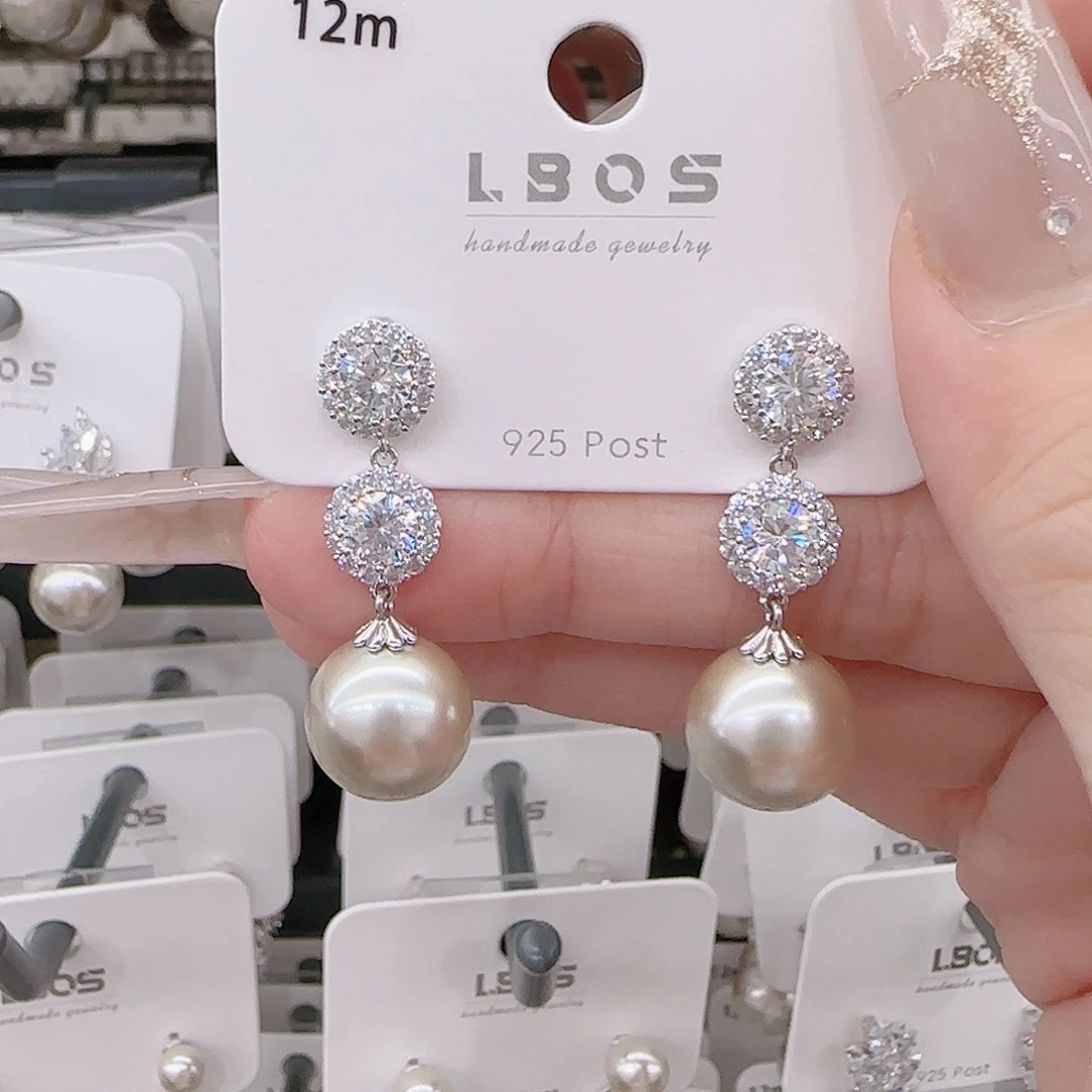 锆石铜合金925银耳环