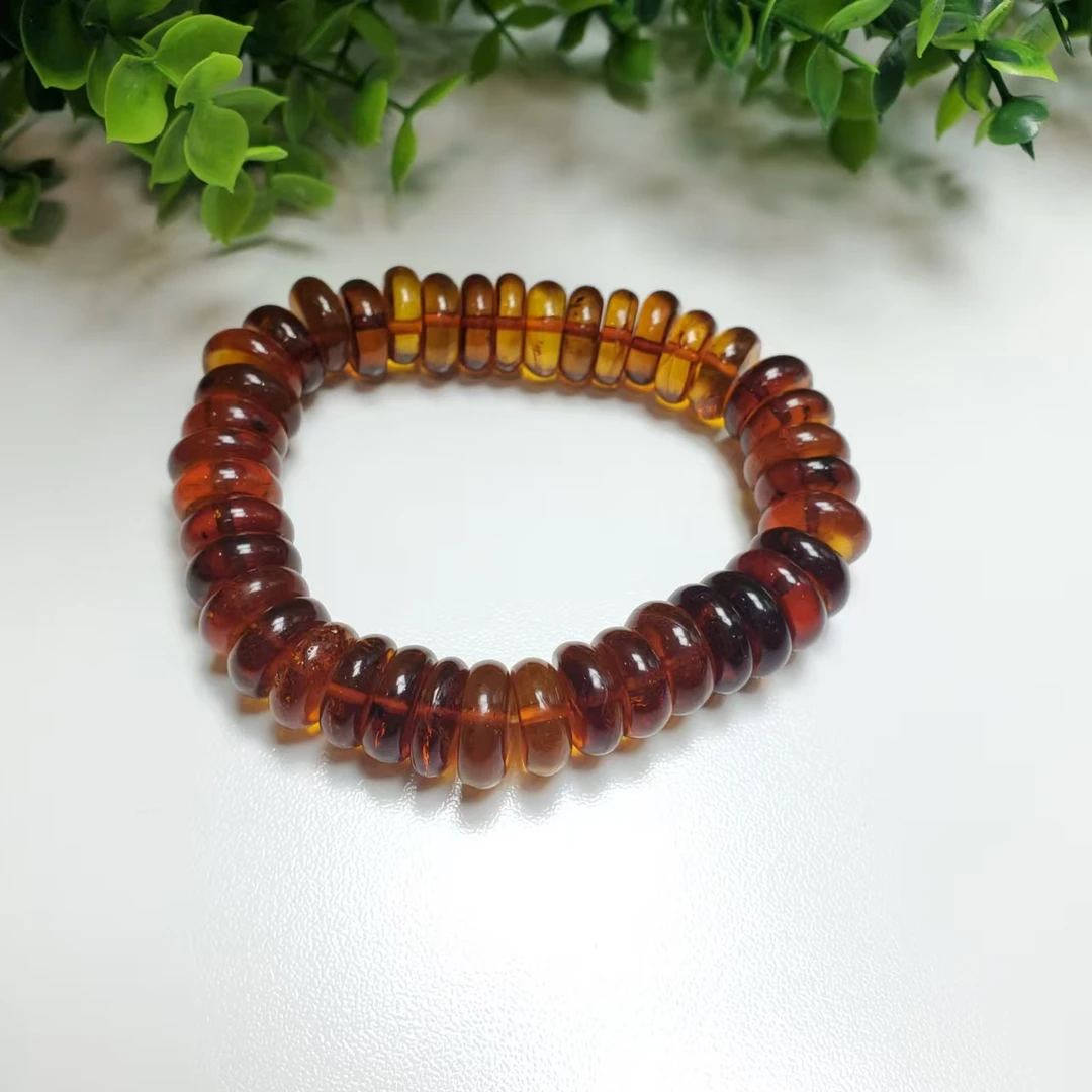 A182【赵小姐】设计款血珀算盘珠单圈手链