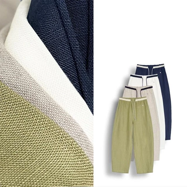 2025夏季新款设计感撞色高腰显瘦抽绳透气设计感小众弯刀休闲裤女