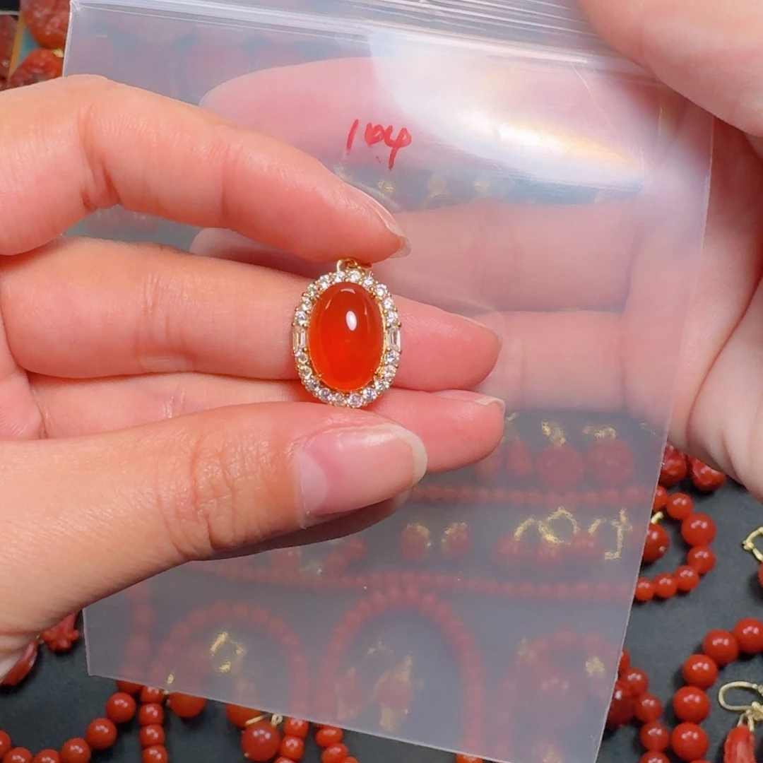 南红玛瑙南红银S925镶嵌