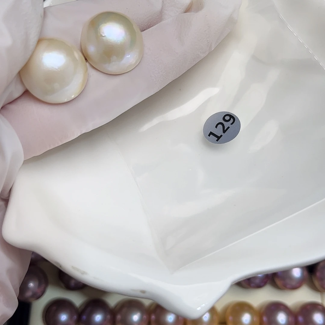 k***＠耳饰拼合珍珠（马贝珠）银S925镶嵌