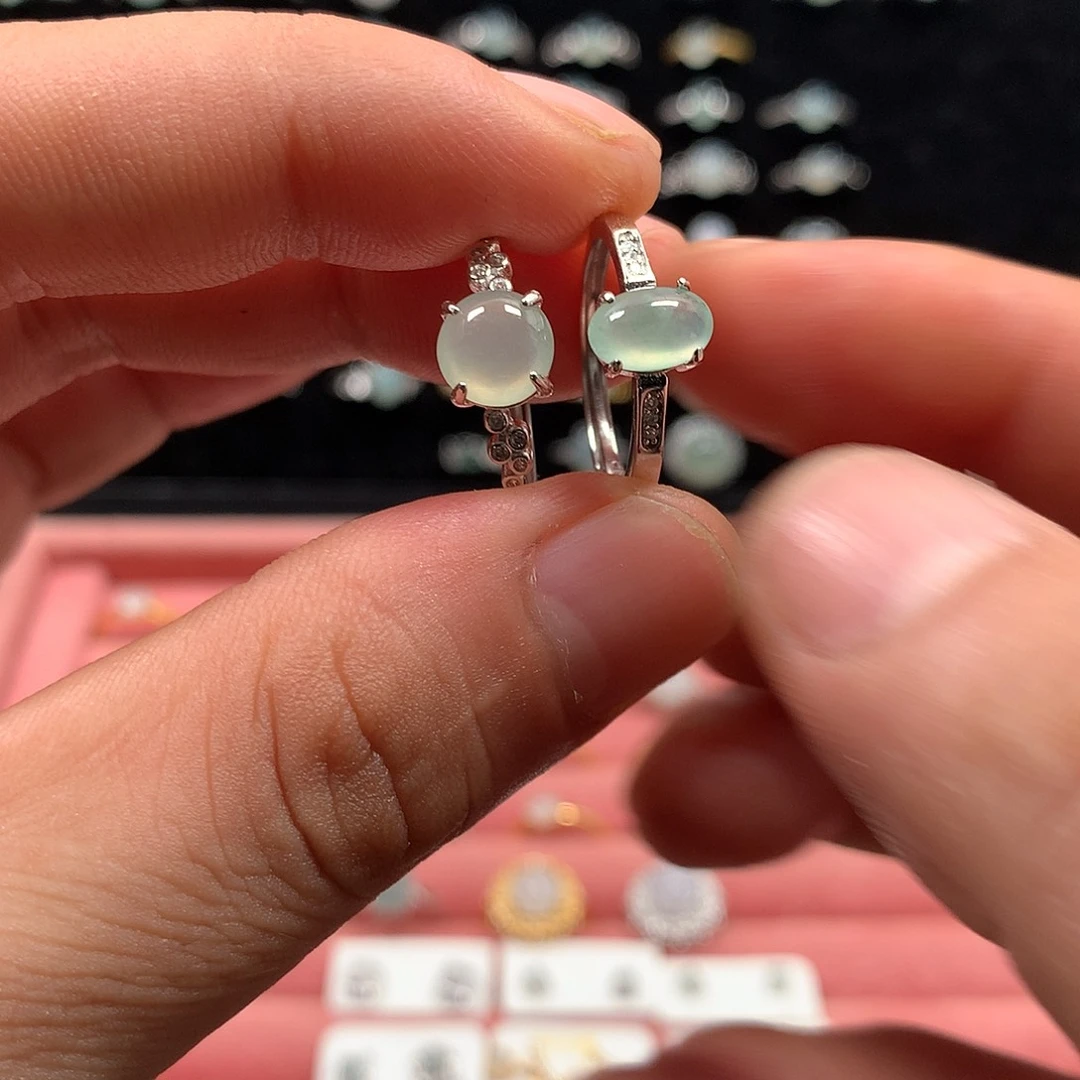 ****翡翠银S925镶嵌戒指93