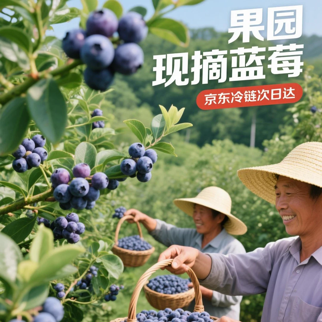 【买三斤送一斤】4斤家庭装15mm左右果园现摘蓝莓大果莱克西花香新鲜安徽省