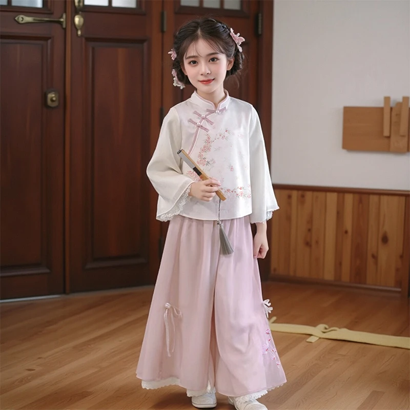 汉服女童2025新款古装儿童新中式民国风套装夏装中式超仙唐装春秋