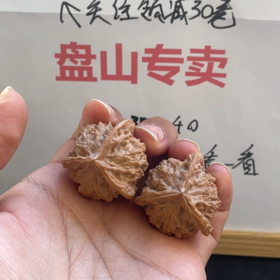 把件文玩核桃A162盘山三棱正奔3.8尺寸3.6高全品白茬