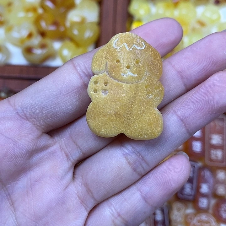 吊坠橄榄核原皮小狗