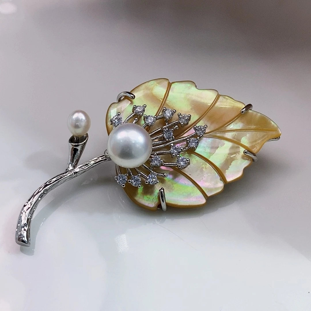 未镶嵌特价极光胸针淡水珍珠