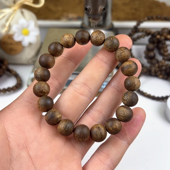 沉香手串布****_圆珠单圈10mm