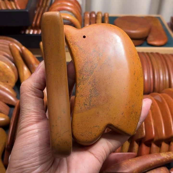 红砭石精品款加厚刮痧板