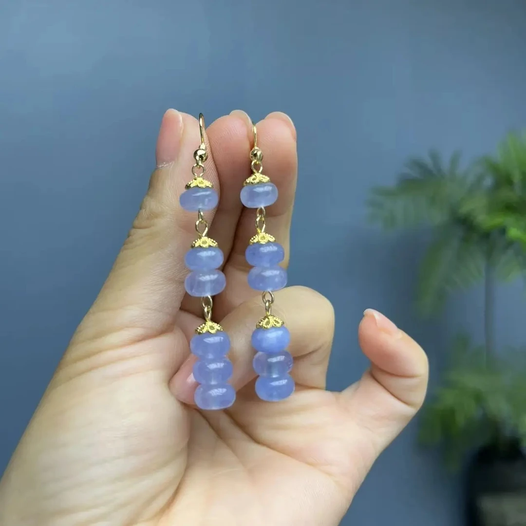 高货diy蓝色耳钩斜挎