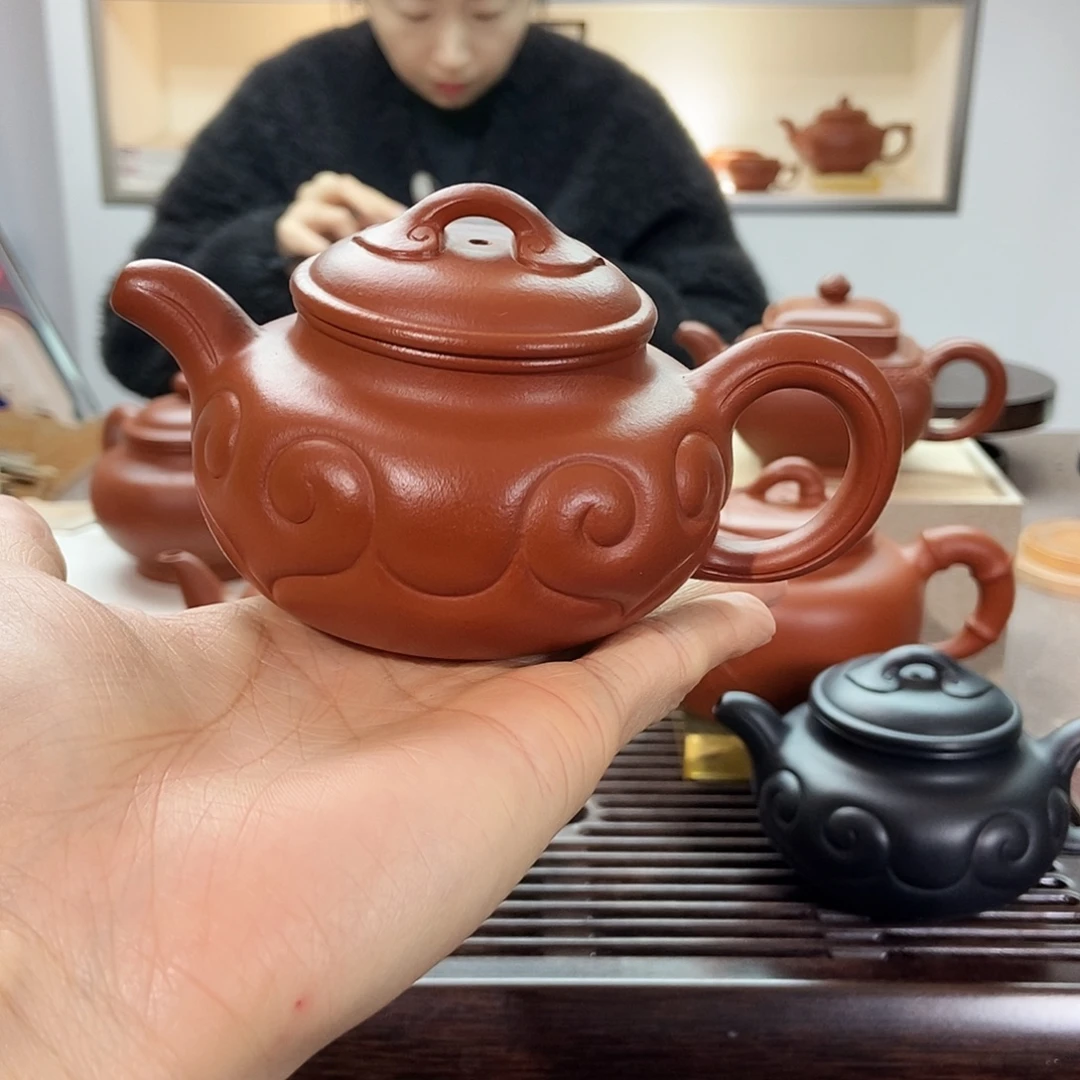 茶壶紫砂朱泥如意218cc