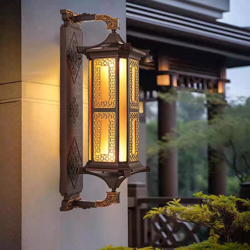 户外壁灯宋代美学风格庭院灯新中式室外灯两侧外墙灯别墅大门壁灯