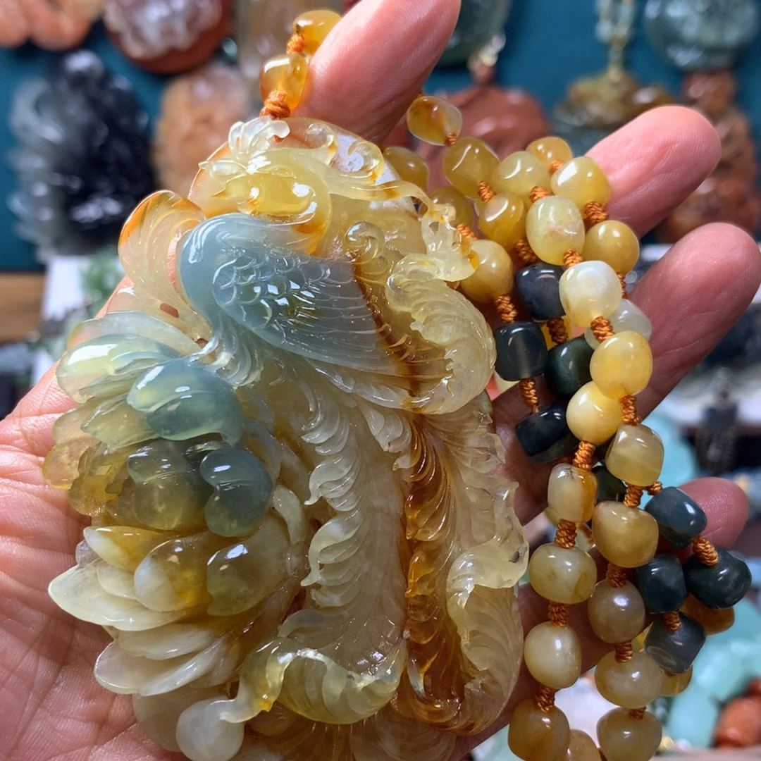 一***1透闪石-蛇纹石玉未镶嵌挂坠