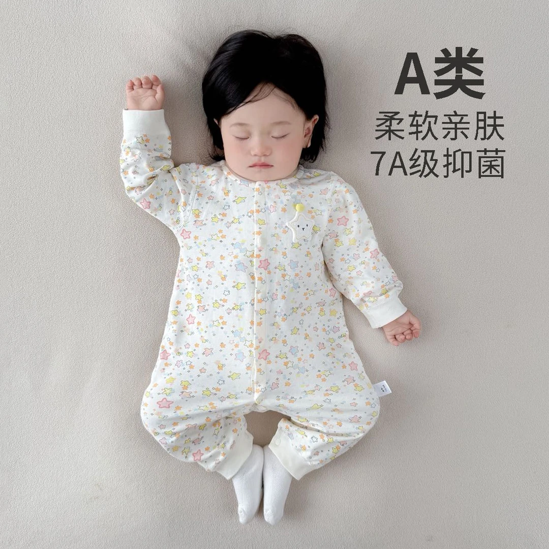 婴儿连体衣爬服哈衣秋冬长袖打底衣男女宝宝纯棉衣服