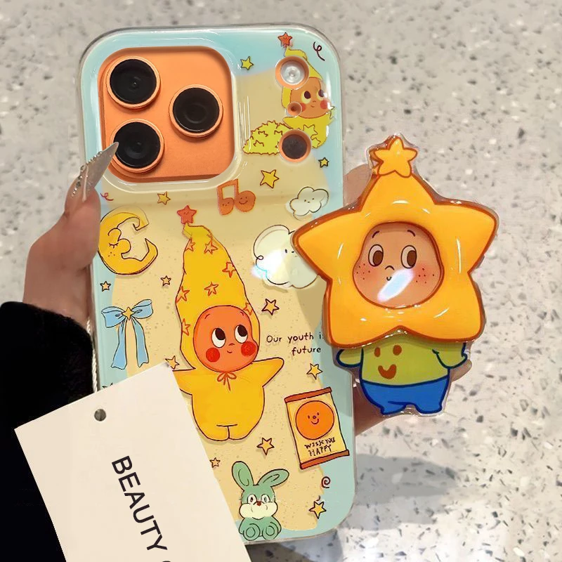 趣味星星人适用于苹果17/16promax手机壳VIVO华为OPPO小米17女壳