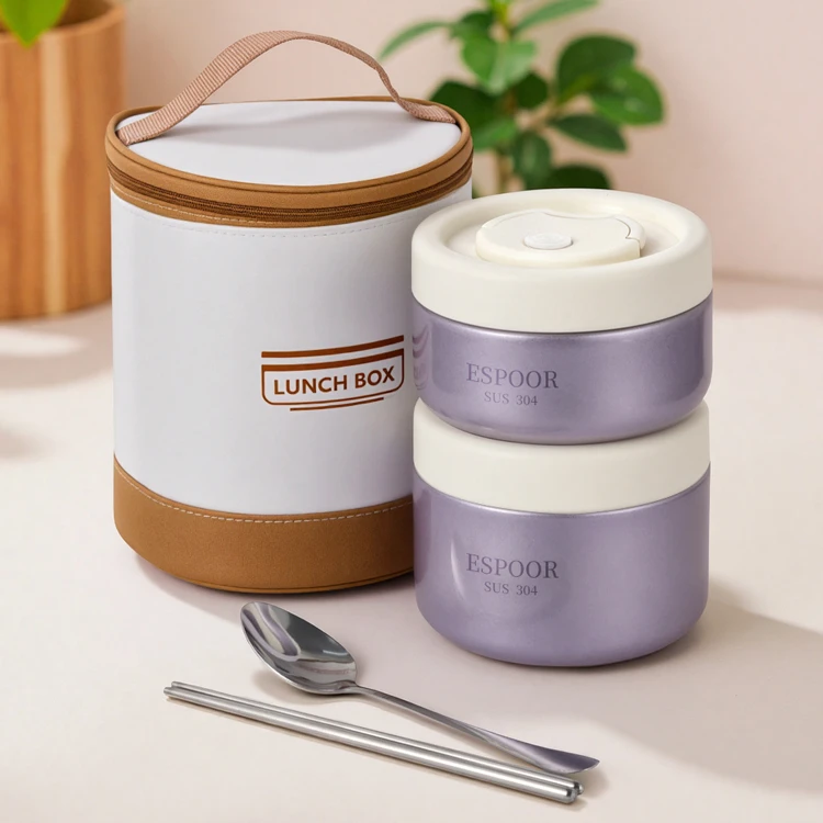 不锈钢真空保温饭盒餐盒便当盒密封锁鲜防漏便携不串味