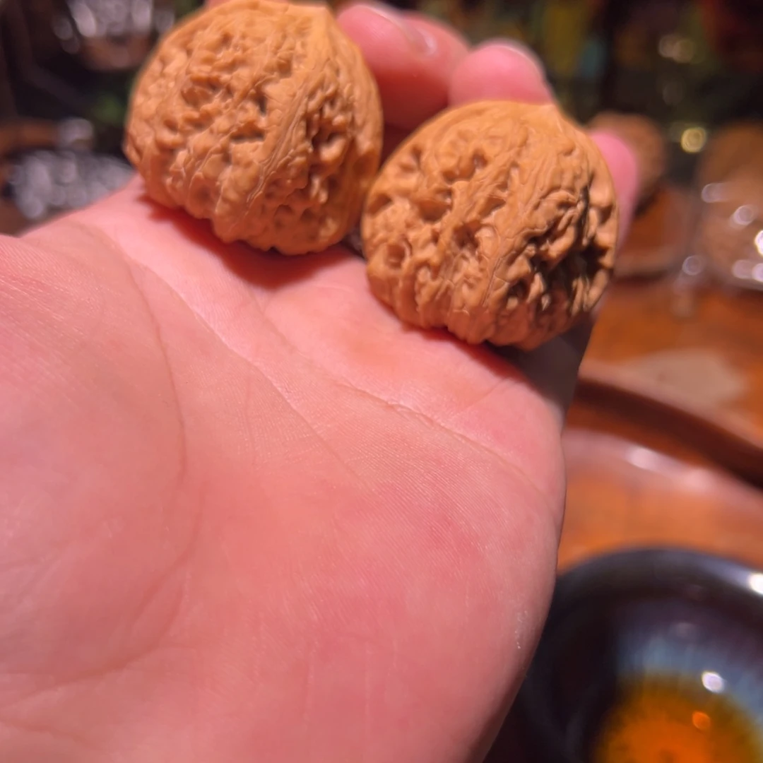 吊坠文玩核桃38全品平谷凹底一对