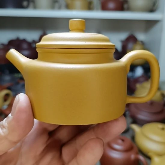 紫砂茶壶原矿黄金段泥德钟260cc半手工