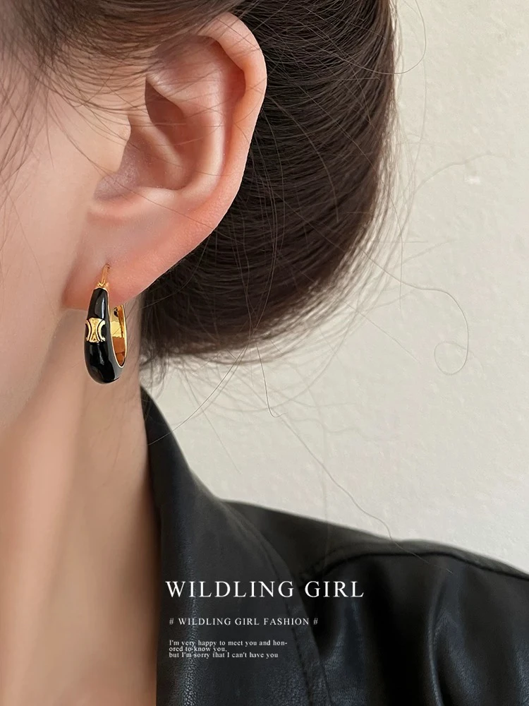 合金耳饰 小众高级感轻奢独特耳圈耳饰2025新款爆款