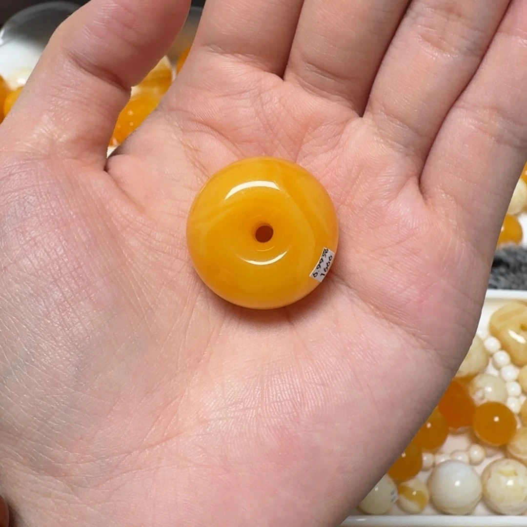 琥珀未镶嵌裸石蜜蜡平安扣