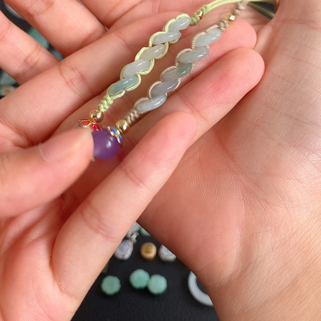 翡翠未镶嵌颈饰手机挂多样性发货